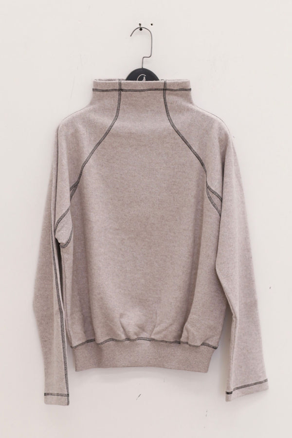 BASERANGE 25 Autumn/Winter FOLD Turtleneck Sweater France BAS-PUFOT-RCF-AU25-Grey Melange